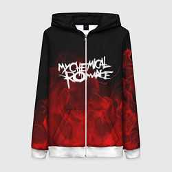 Толстовка на молнии женская My Chemical Romance, цвет: 3D-белый