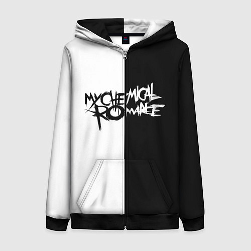 Женская толстовка на молнии My Chemical Romance / 3D-Черный – фото 1