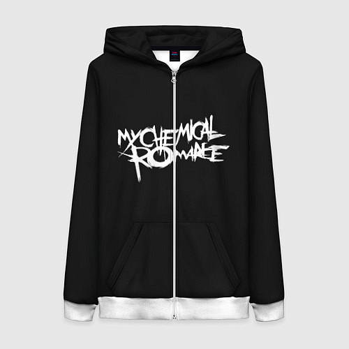 Женская толстовка на молнии My Chemical Romance spider / 3D-Белый – фото 1