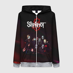 Толстовка на молнии женская Slipknot, цвет: 3D-меланж