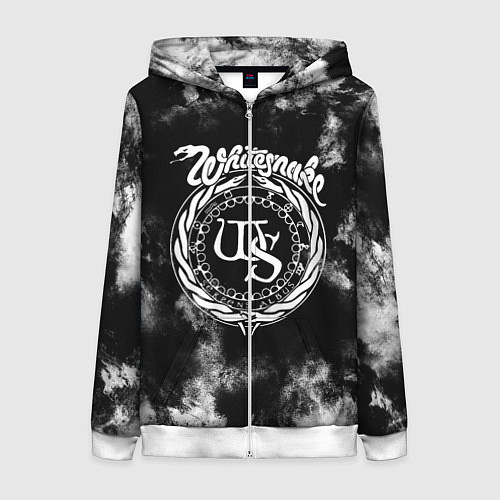 Женская толстовка на молнии Whitesnake / 3D-Белый – фото 1