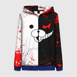 Толстовка на молнии женская MONOKUMA, цвет: 3D-синий