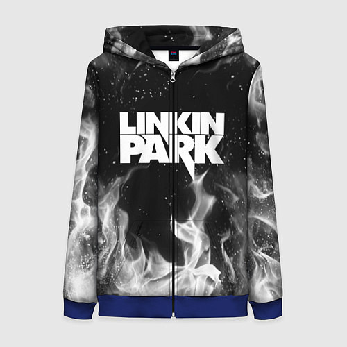 Женская толстовка на молнии LINKIN PARK / 3D-Синий – фото 1