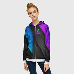 Толстовка на молнии женская Apex Legends, цвет: 3D-белый — фото 2