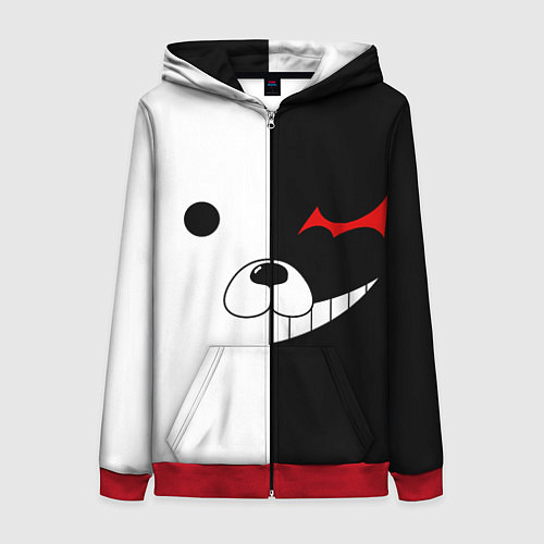 Женская толстовка на молнии Monokuma / 3D-Красный – фото 1