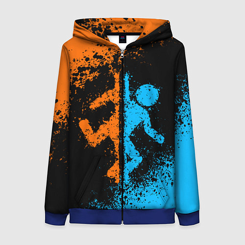 Женская толстовка на молнии PORTAL / 3D-Синий – фото 1