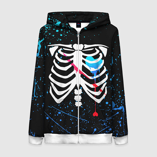 Женская толстовка на молнии UNDERTALE / 3D-Белый – фото 1