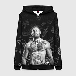 Толстовка на молнии женская CONOR McGREGOR, цвет: 3D-черный