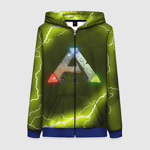 Женская толстовка на молнии Ark Survival Evolved / 3D-Синий – фото 1