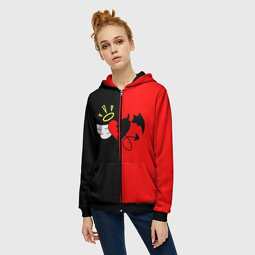 Женская толстовка на молнии ЕГОР КРИД / 3D-Черный – фото 3