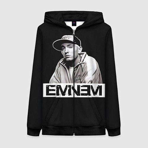 Женская толстовка на молнии Eminem / 3D-Черный – фото 1