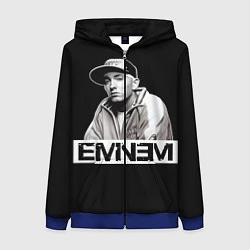 Толстовка на молнии женская Eminem, цвет: 3D-синий