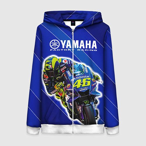 Женская толстовка на молнии Valentino Rossi / 3D-Белый – фото 1