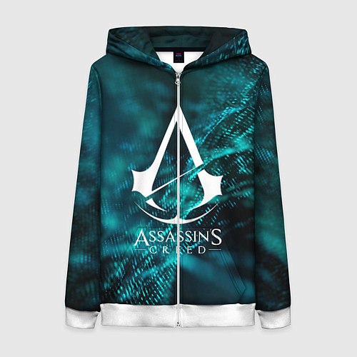 Женская толстовка на молнии ASSASSINS CREED / 3D-Белый – фото 1