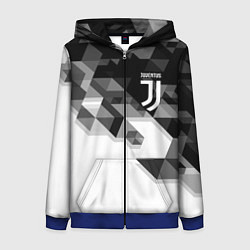 Толстовка на молнии женская JUVENTUS, цвет: 3D-синий