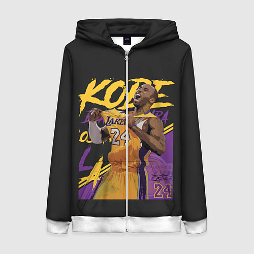 Женская толстовка на молнии Kobe Bryant / 3D-Белый – фото 1