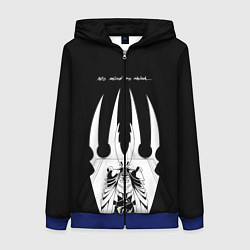 Толстовка на молнии женская Hollow Knight, цвет: 3D-синий
