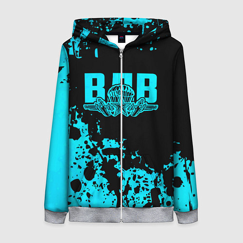 Женская толстовка на молнии ВДВ / 3D-Меланж – фото 1