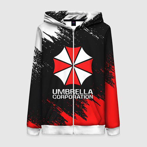 Женская толстовка на молнии UMBRELLA CORP / 3D-Белый – фото 1