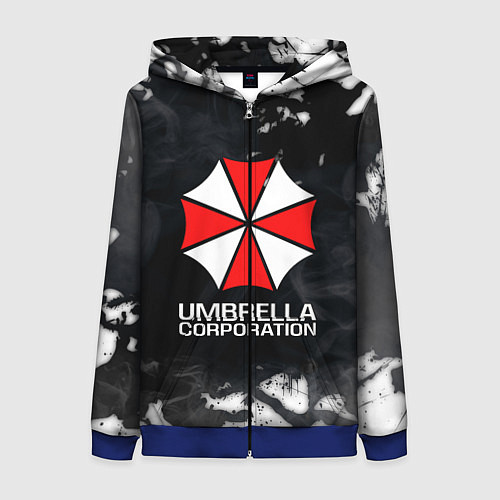 Женская толстовка на молнии UMBRELLA CORP / 3D-Синий – фото 1