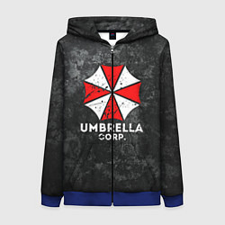 Толстовка на молнии женская UMBRELLA CORP, цвет: 3D-синий