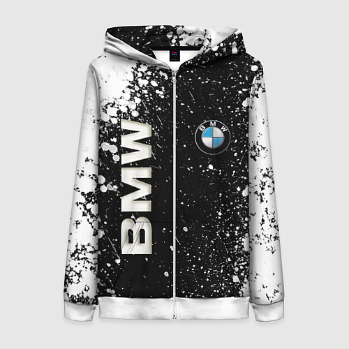 Женская толстовка на молнии BMW / 3D-Белый – фото 1
