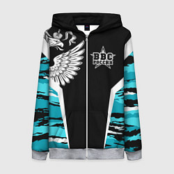 Толстовка на молнии женская ВВС России Камуфляж, цвет: 3D-меланж