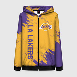 Толстовка на молнии женская LA LAKERS, цвет: 3D-черный