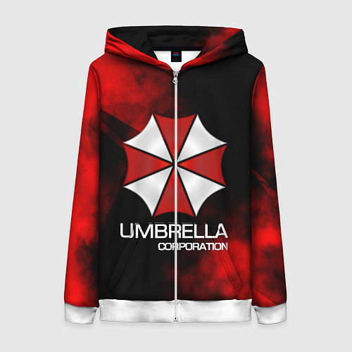 Женская толстовка на молнии UMBRELLA CORP / 3D-Белый – фото 1