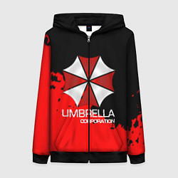 Толстовка на молнии женская UMBRELLA CORP, цвет: 3D-черный