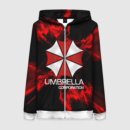 Женская толстовка на молнии UMBRELLA CORP / 3D-Белый – фото 1