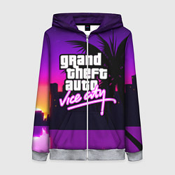 Толстовка на молнии женская GTA:VICE CITY, цвет: 3D-меланж