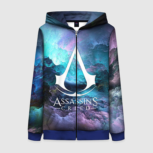 Женская толстовка на молнии ASSASSINS CREED / 3D-Синий – фото 1