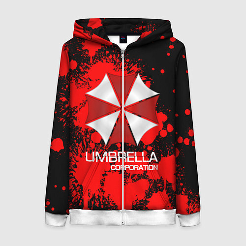 Женская толстовка на молнии UMBRELLA CORP / 3D-Белый – фото 1