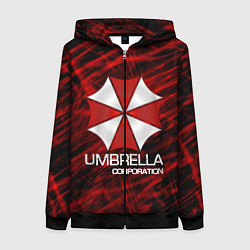 Толстовка на молнии женская UMBRELLA CORP, цвет: 3D-черный