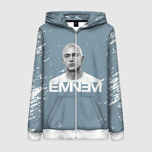 Женская толстовка на молнии EMINEM / 3D-Белый – фото 1