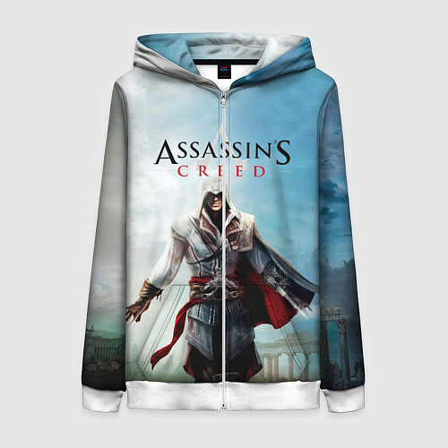 Женская толстовка на молнии Assassins Creed / 3D-Белый – фото 1