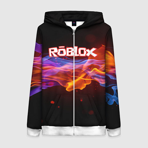 Женская толстовка на молнии ROBLOX / 3D-Белый – фото 1