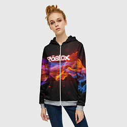 Толстовка на молнии женская ROBLOX, цвет: 3D-меланж — фото 2
