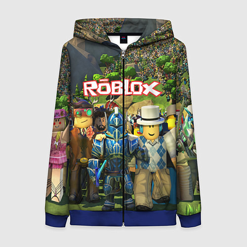 Женская толстовка на молнии ROBLOX / 3D-Синий – фото 1