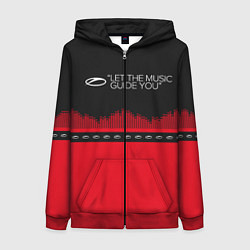 Толстовка на молнии женская ASOT Let The Music Guide You, цвет: 3D-красный