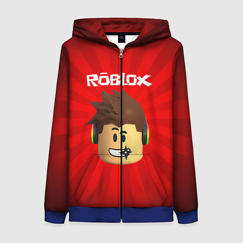 Женская толстовка на молнии ROBLOX / 3D-Синий – фото 1