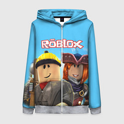 Толстовка на молнии женская ROBLOX, цвет: 3D-меланж