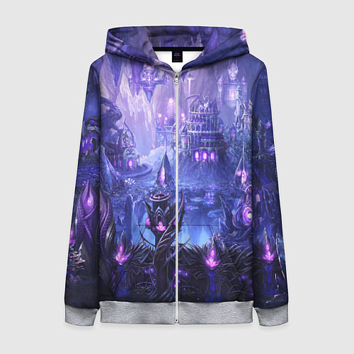 Женская толстовка на молнии HEROES / 3D-Меланж – фото 1