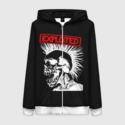 Толстовка на молнии женская The Exploited, цвет: 3D-белый