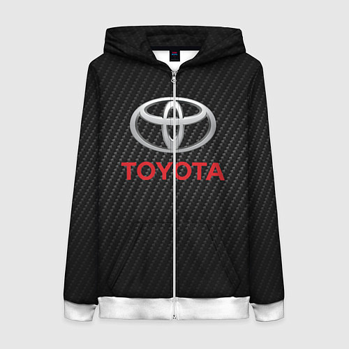 Женская толстовка на молнии TOYOTA / 3D-Белый – фото 1