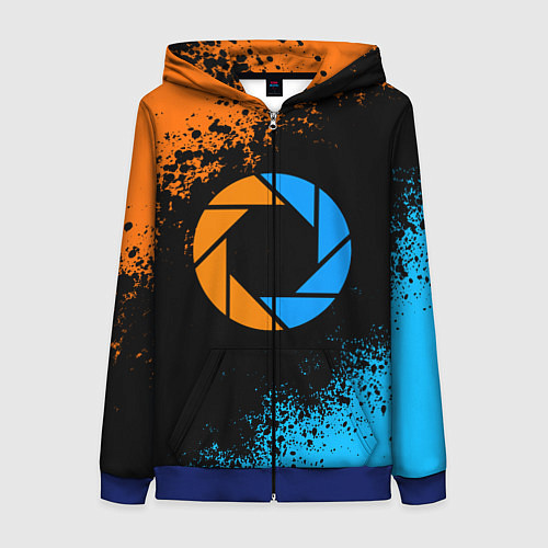 Женская толстовка на молнии PORTAL / 3D-Синий – фото 1