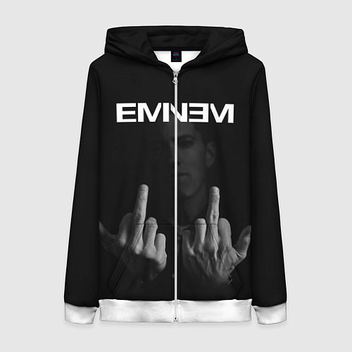 Женская толстовка на молнии EMINEM / 3D-Белый – фото 1