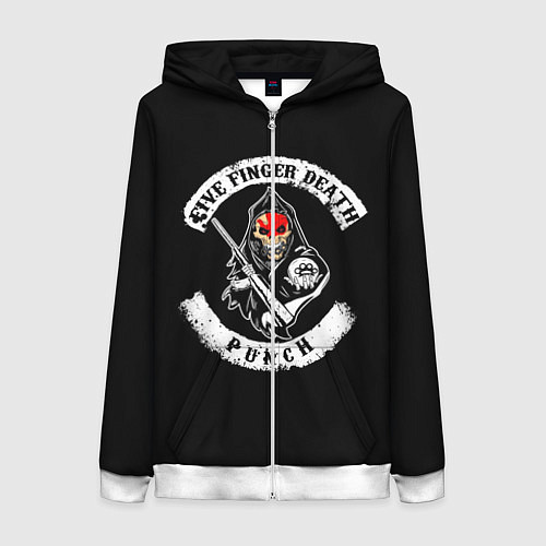 Женская толстовка на молнии Five Finger Death Punch / 3D-Белый – фото 1