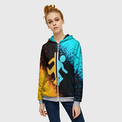 Толстовка на молнии женская PORTAL, цвет: 3D-меланж — фото 2